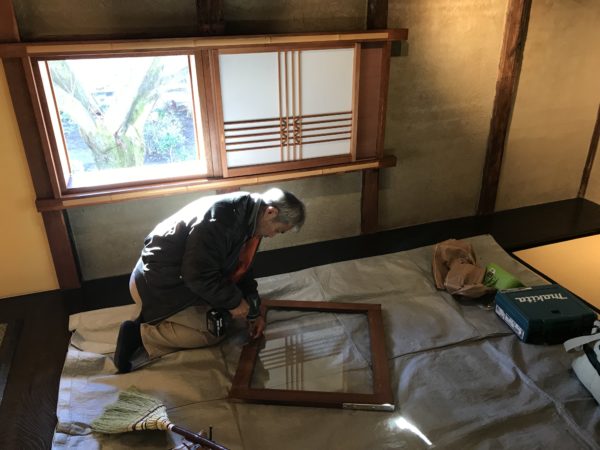 日本茶喫茶・ギャラリー『楽風』にて修繕工事