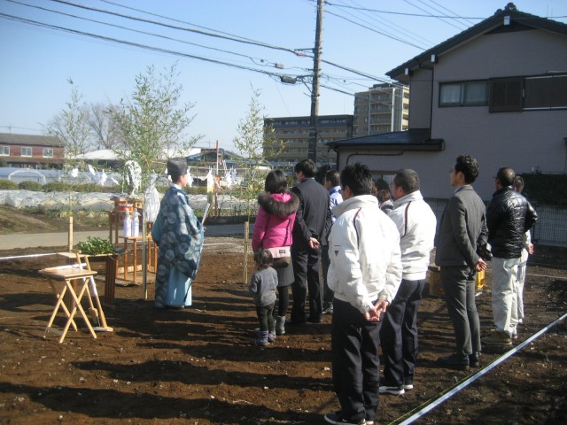 ｢生垣のある二世帯住宅｣　地鎮祭