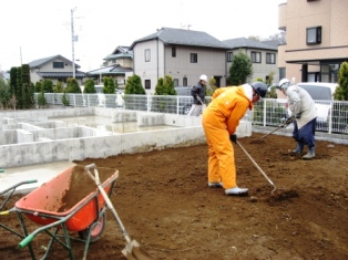 草加市　Ｎ邸　土台敷き　＜おおのレポ＞