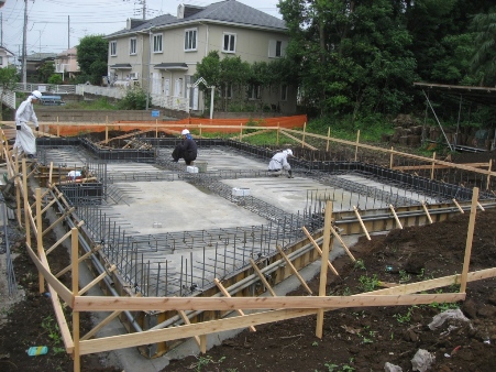 『敷地の木でつくる家』～さいたま市　Ａ邸　基礎工事～