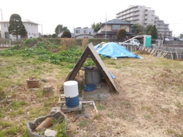 『ほっとする井戸小屋』をつくる　上棟